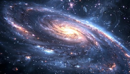 Explore the vastness of space with this stunning image of a spiral galaxy