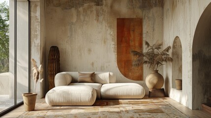 Leaning against cozy fabric sofa, Functional Furniture, Texture Contrast, Personalization, The frame leans against a cozy fabric sofa, personalized charm to the inviting seating area