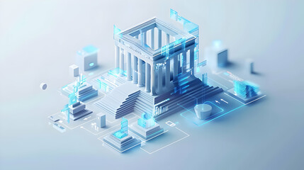 Fintech Fusion: Abstract 3D Icon Collection Blending Creativity and Technology in Cartoon Style