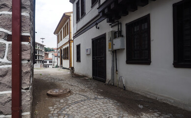 Historical streets and houses in Ulus district of Ankara, Turkey