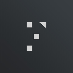 Logo design of F in monogram style, simple, luxury, flat design. Minimal awesome F letter trendy for professional logo design template on gray background.