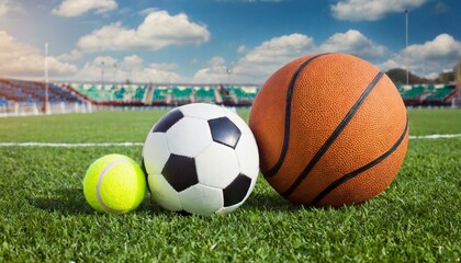 Fußball, Basketball und Tennisball 