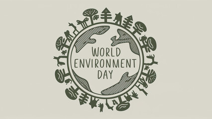 Save the Planet: World Environment Day Vector Poster, Illustrated. World Environment Day | Artwork for Social Media Post, Nature Conservation. Vector. Illustration for. World Environment Day Poster,