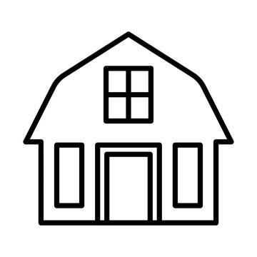 recommend clip art: Barn line icon