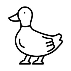 Duck line icon