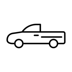 Pickup truck line icon