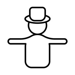 Scarecrow line icon