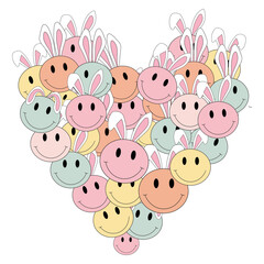 retro bunny sublimation design