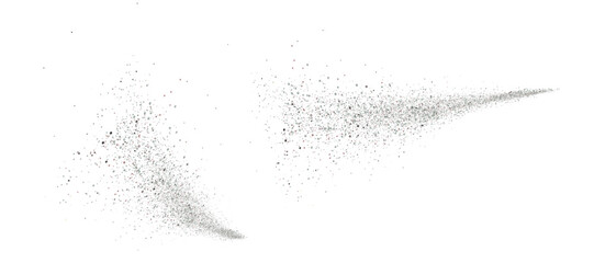 Obraz premium Magic stardust effect. Spray spray with glitter on a white background PNG. A bright explosion of glitter. Sparkling fireworks. Vector illustration