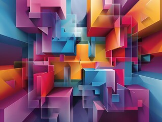 A bold and impactful abstract background with large, colorful blocks, ideal for engaging business presentations