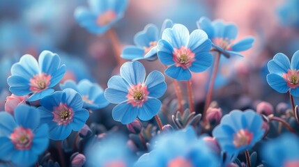 Tiny flowers focus on tiny flowers such as forget-me-nots, daisies, or violets, capturing their intricate details and delicate beauty up close AI generated