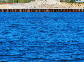 River quay is about to reconstructed background