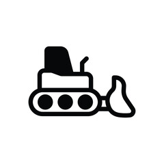 Bulldozer vector icon