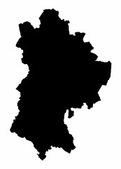 Bedfordshire county silhouette map