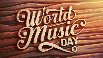 World Music Day, illustration, World Music Day Poster | Vector. World Music Day Post. Music Day, world radio day poster. Celebrating Music, Events, Happy world music day. typescript, calligraphy,

