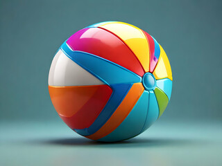colorful balls on blue background Ai generative 