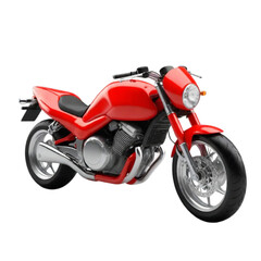 3d red motorcycle on Isolated transparent background png. generated with AI