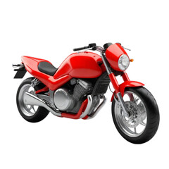 Fototapeta premium 3d red motorcycle on Isolated transparent background png. generated with AI