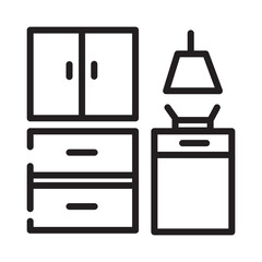 Kitchen Set Tool Line Icon