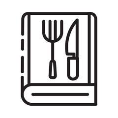 Book Cooking Food Line Icon