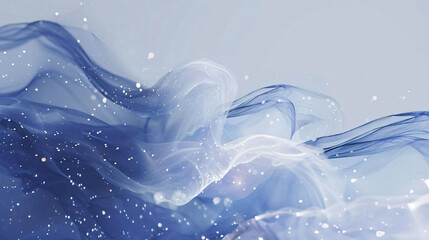 Blue and white abstract painting