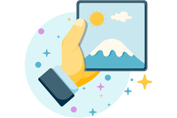 hand holding a photo