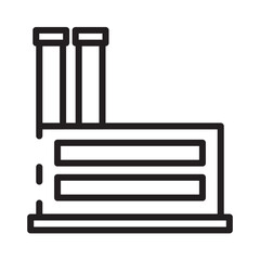 Building Factory Work Line Icon
