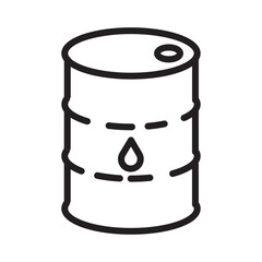 Fuel Oil Tank Line Icon