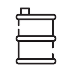 Fuel Oil Tank Line Icon