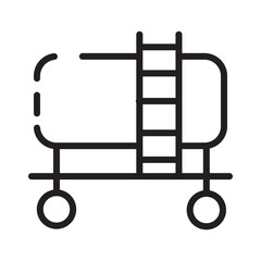 Stairs Tank Tanker Line Icon