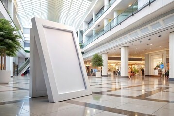 Mockup frame for shopping mall marketing. Generative AI