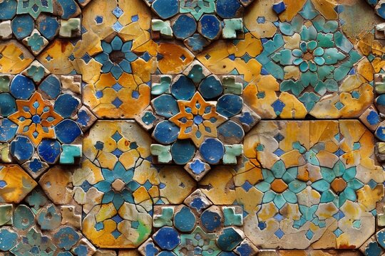 AI-Generated Islamic Patterns Illuminate 4K Background of a Mosque