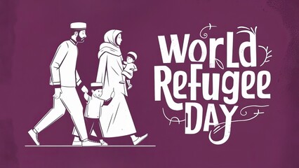 World Refugee Day, Poster, World Refugee Day poster, Banner, refugee day, post. World Refugee Day Banner, vector. social media post, World Refugee Day story. 20 June, Refugee abandone home. social med