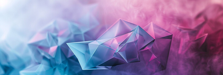 abstract polygonal design of turquoise and magenta, ideal for an elegant abstract background