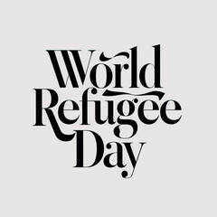 World Refugee Day, Vector. World Refugee Day Poster, Typescript, World Refugee Day Banner,  Poster, Card, Design. Refugee Day, Calligraphy. Story. Refugee Day Poster, illustration. on. Refugees People