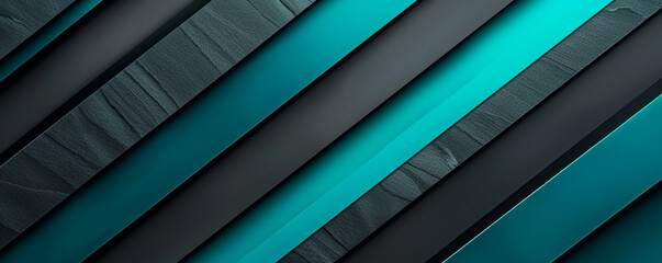 acute diagonal stripes of teal and charcoal gray, ideal for an elegant abstract background