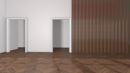 Empty room with Wall Background. 3D illustration, 3D rendering	
