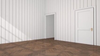 Empty room with Wall Background. 3D illustration, 3D rendering	
