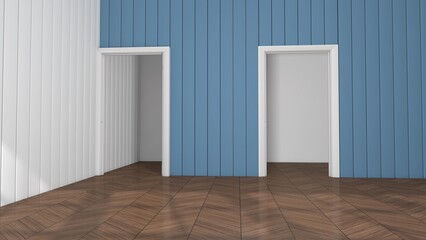 Empty room with Wall Background. 3D illustration, 3D rendering	
