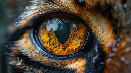 Closeup Of An Animal's Eye Genrative AI - Powered by Adobe