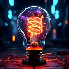 A bulb that emits a twisted color