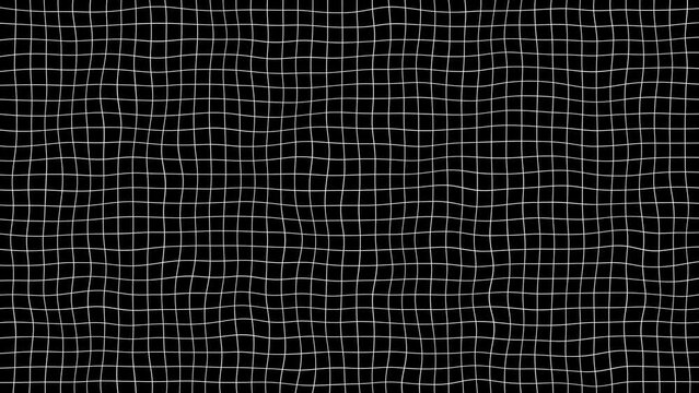 white grid futuristic twisted looping animated background.alpha channel