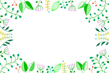 北欧スタイルのシンプルなフレームポストカード