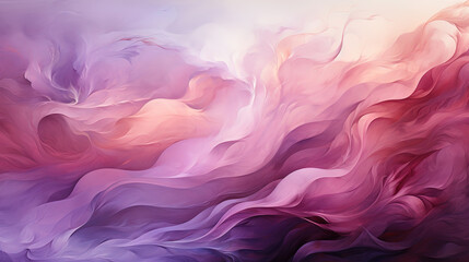 Beautiful White and Purple Color Artistic Wavy Brush Strokes on Canvas