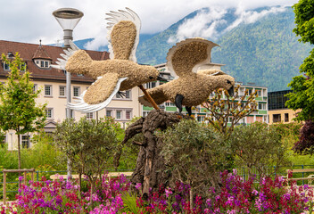 Merano (Meran), Bolzano province, South Tyrol, Historic center of the beautiful city of Merano,...