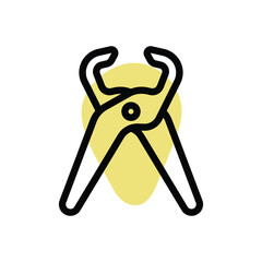 Tongs Pliers vector icon