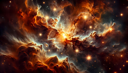 Cosmic Majesty: Luminous Nebula and Star Fields in High Resolution