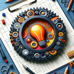 Strategic Customer Engagement Visualization: 3D Illustration of Key Business Elements for Effective Engagement Strategies