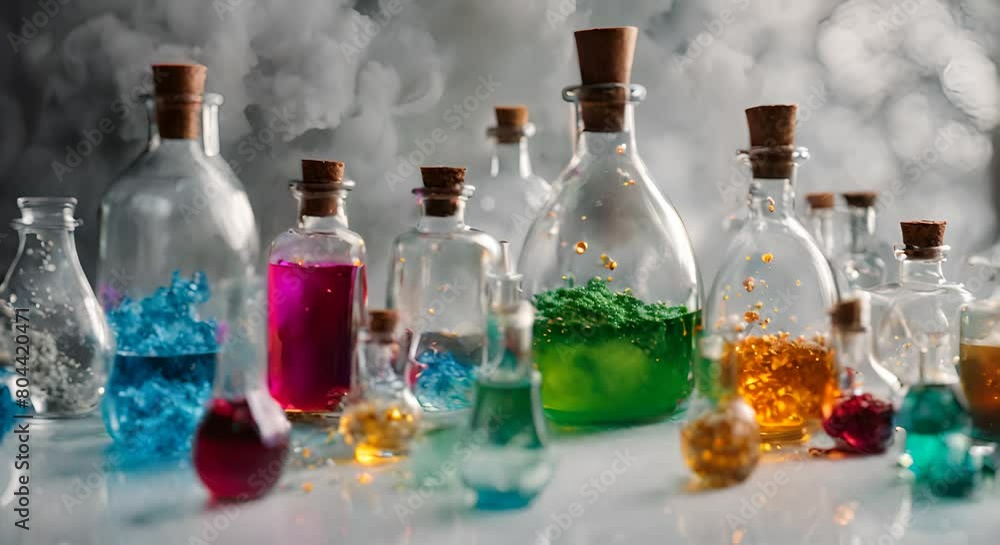 Poster each chemical reaction brings a new burst of color creating a constantly evolving and captivating di