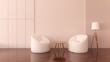 Room interior with Wall Background. 3D rendering ,3D illustration	
